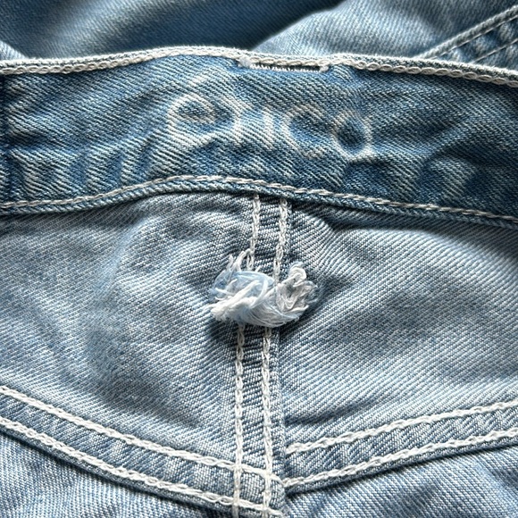 Etica Jean Devon Wide Leg High Rise Mountain Air Light Wash Sz 24 - Picture 9 of 13